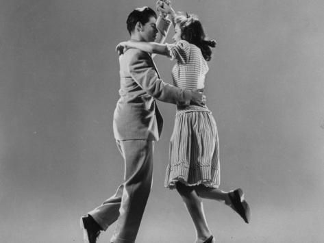 Kaye Popp and Stanley Catron Demonstrating a Step of the Lindy Hop_credit Gjon Mili